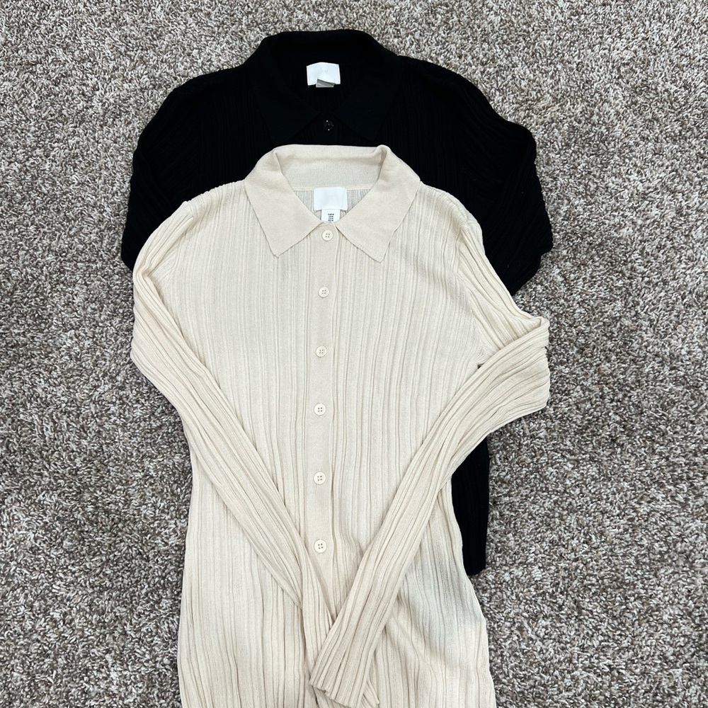 Set of 2 H&M Knitted Tops Size M